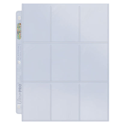 Ultra Pro 9-Pocket Platinum Pages 3 Hole for Album (100 stk)