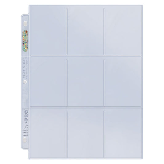 Ultra Pro 9-Pocket Platinum Pages 3 Hole for Album (100 stk)