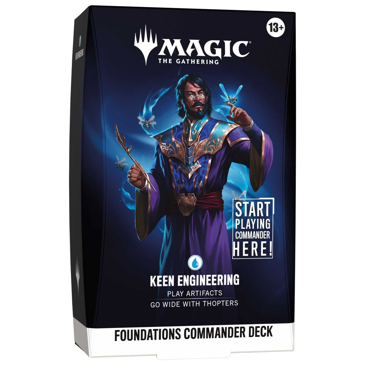 Foundations Commander Deck Keen Engineering, det blå decket med Sai, Master Thopterist