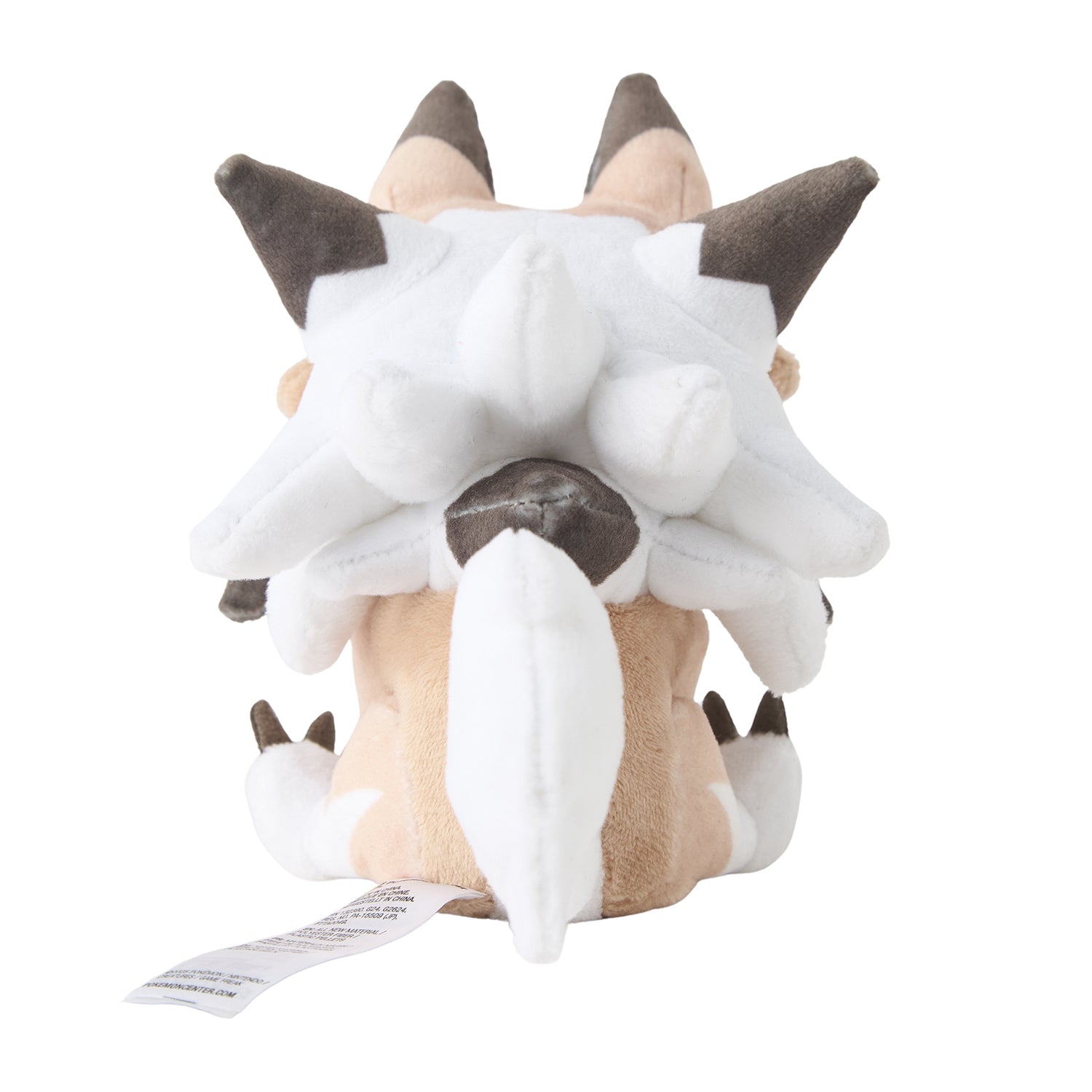 Lycanroc (Midday Form) Fit Plush fra Pokemon Center Japan, sett bakfra