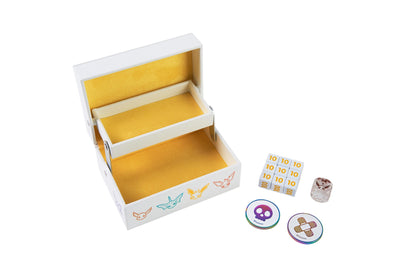 Pokemon Nine Colors Gathering Kinesisk Advanced Gift Box Jolteon – en eske til skademarkører, 9 skadeterninger, en mynt-terning