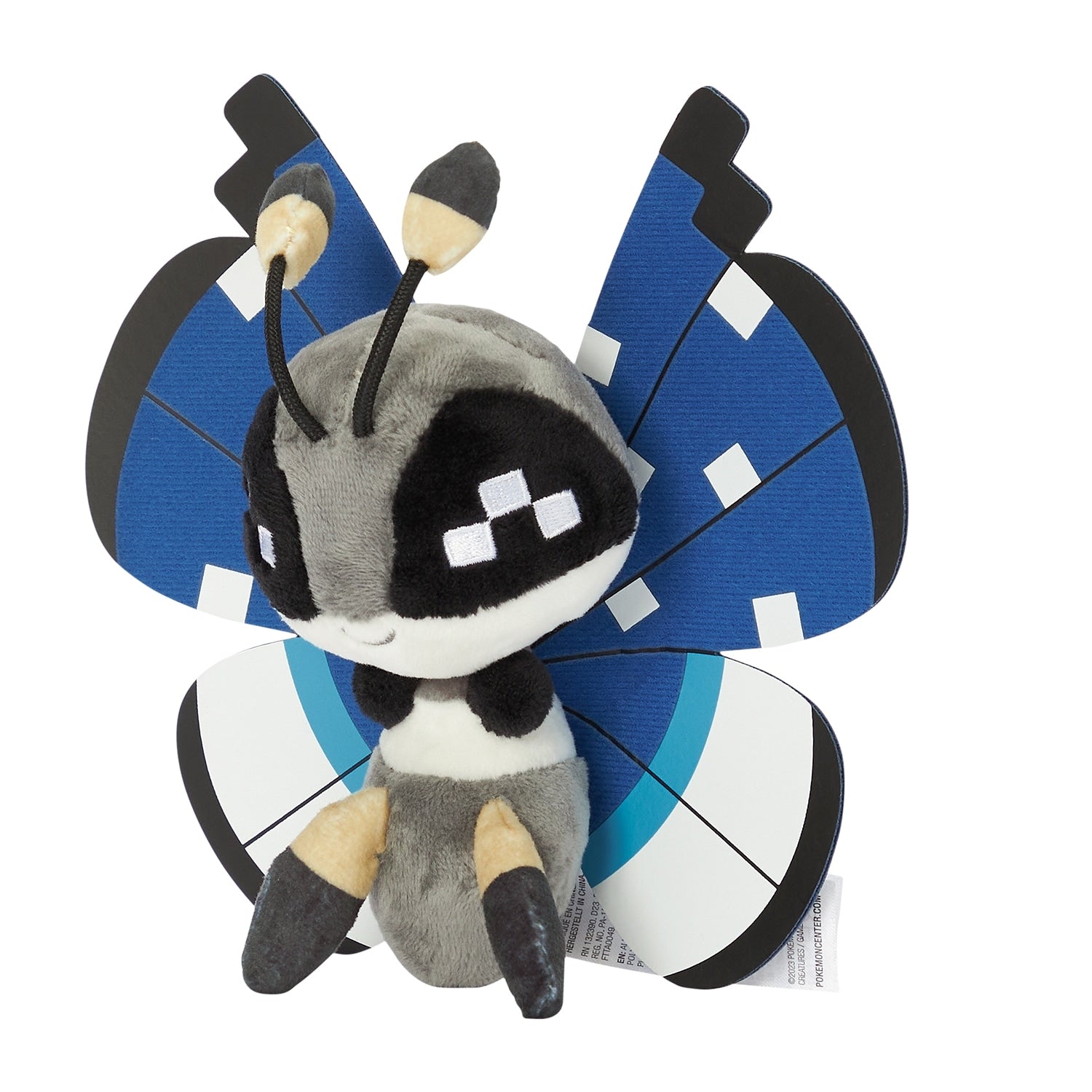 Vivillon (Icy Snow Pattern) Fit Plush fra Pokemon Center Japan, sett forfra