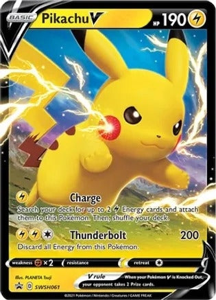 Pokemon Pikachu V SWSH061 Black Star Promo Jumbo
