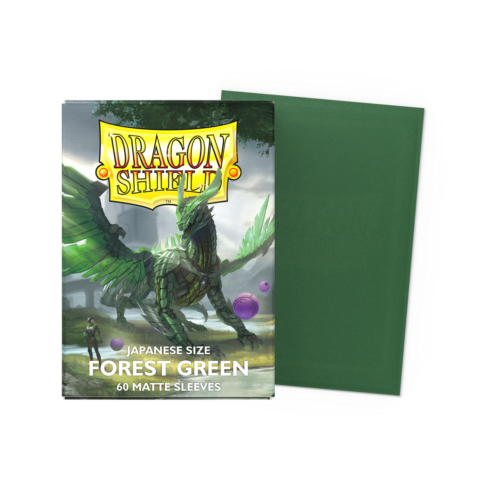 Dragon Shield Matte Japansk Størrelse Sleeves - Aurora, nærbilde av sleeve forfra og bakfra