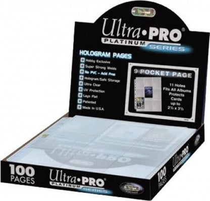 Ultra Pro 9-Pocket Platinum Pages 11 Hole for Album (100 stk)