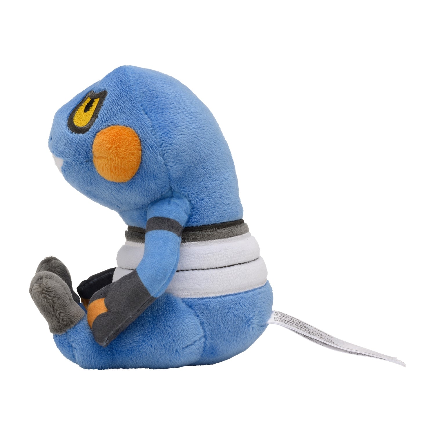 Croagunk Fit Plush fra Pokemon Center Japan, sett fra siden