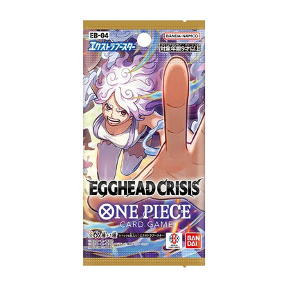 Japansk EB-04 Egghead Crisis booster pakke med Luffy i Gear 5, 6 kort per pakke