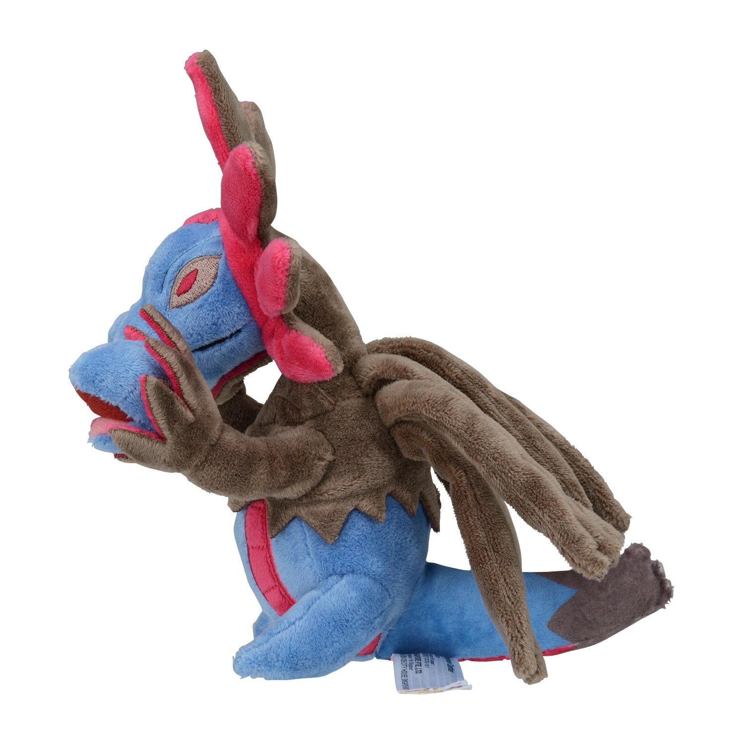 Hydreigon Fit Plush fra Pokemon Center Japan, sett fra siden
