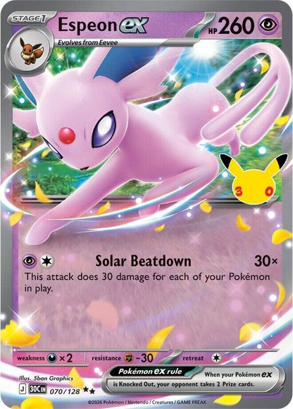 Pokemon 30th Celebration Espeon ex Battle Deck