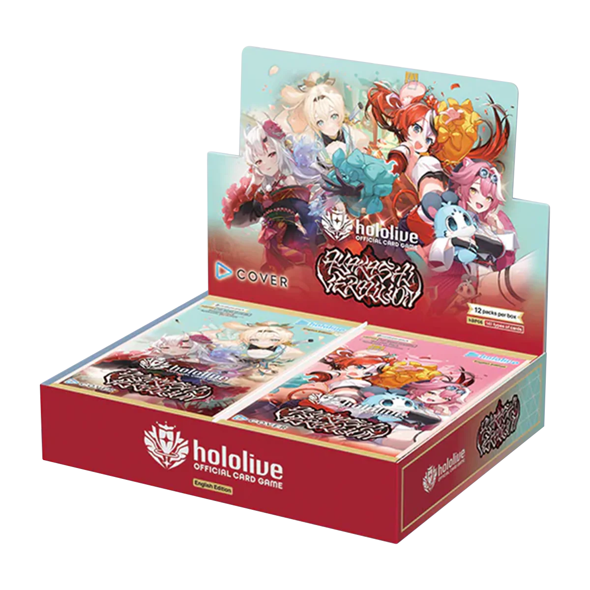 Hololive Official Card Game: Booster Box - Ayakashi Vermilion (12 pakker)