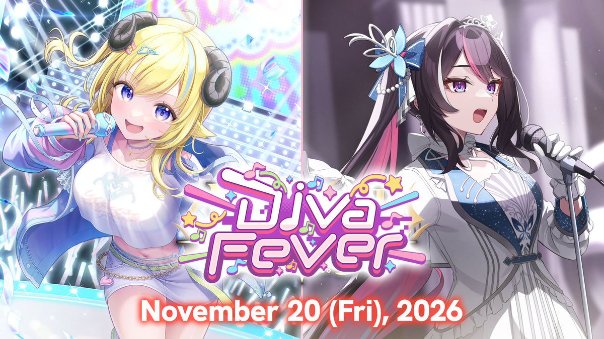 Diva Fever, Tsunomaki Watame og AZKi med mikrofon, lansering 20. november 2026