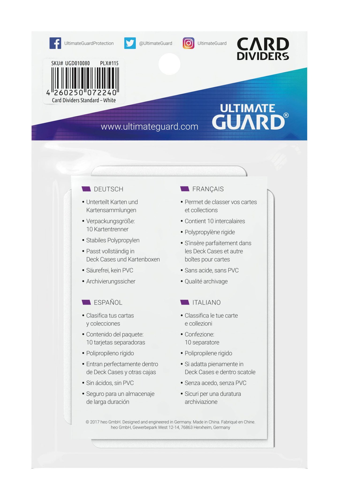 Ultimate Guard Card Dividers (10 stk)