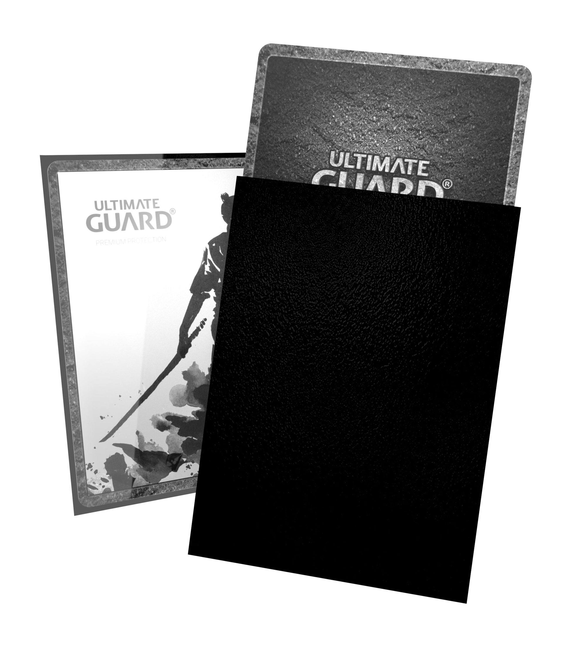 Ultimate Guard Katana Sleeves (100 stk) - tett på sleeve med kort satt i, sort
