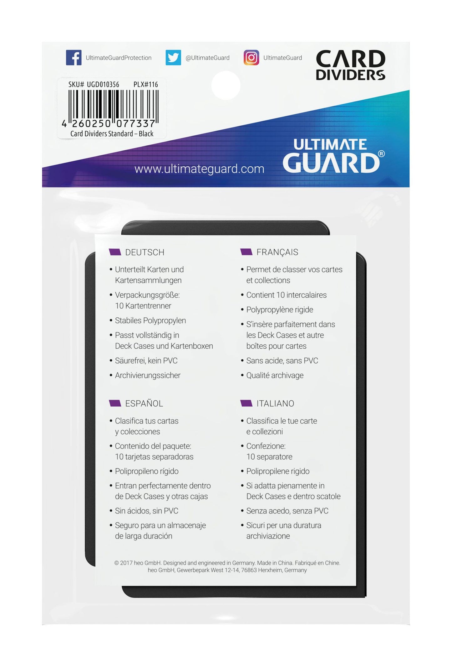 Ultimate Guard Card Dividers (10 stk)