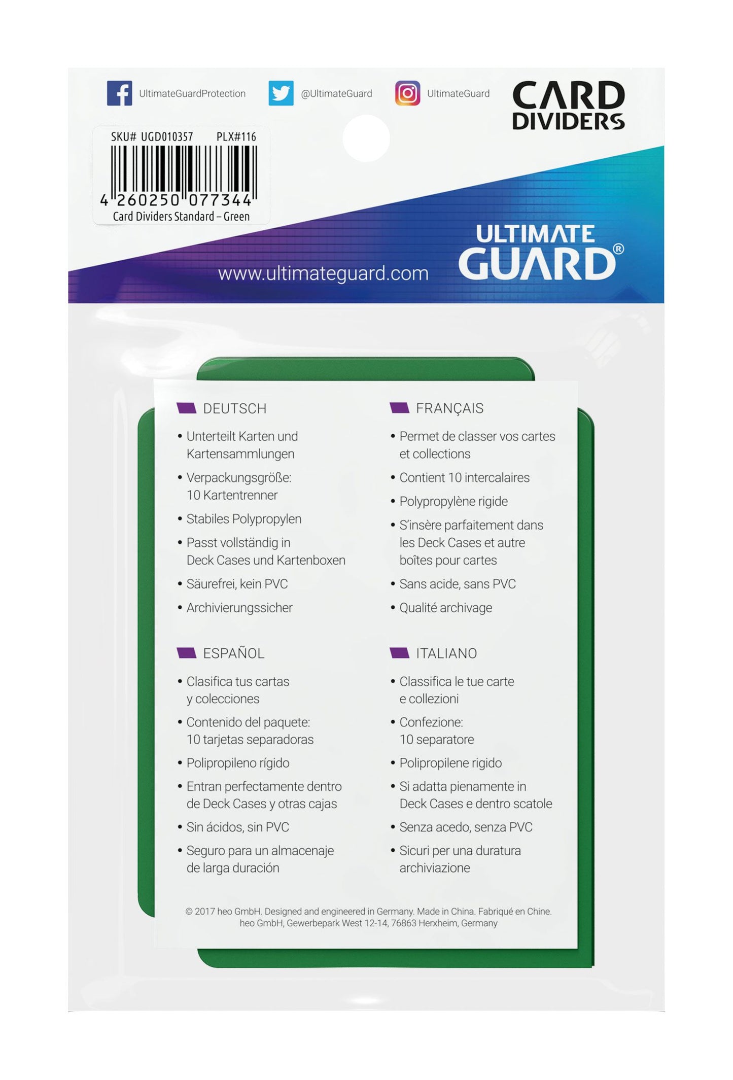 Ultimate Guard Card Dividers (10 stk)