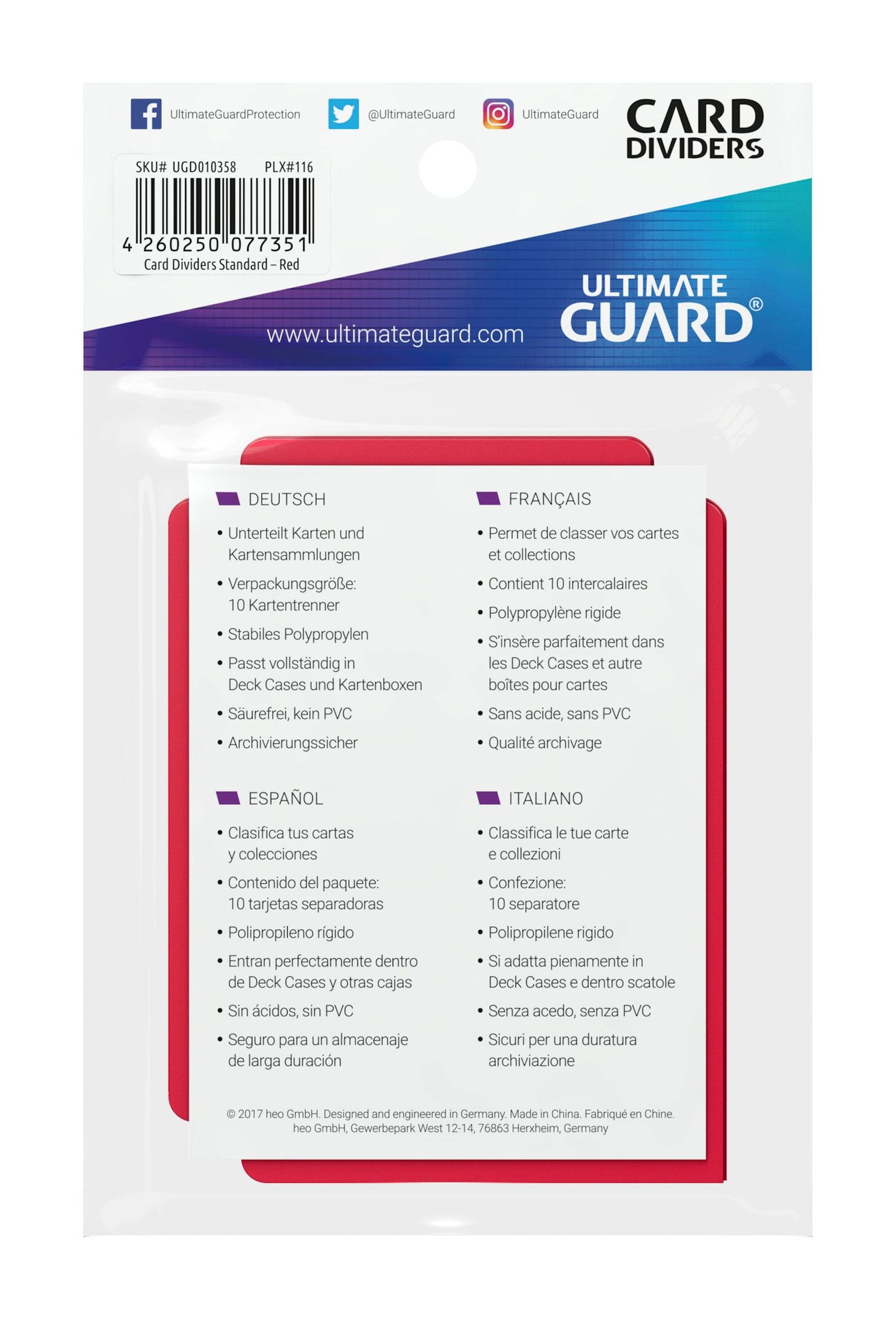 Ultimate Guard Card Dividers (10 stk)