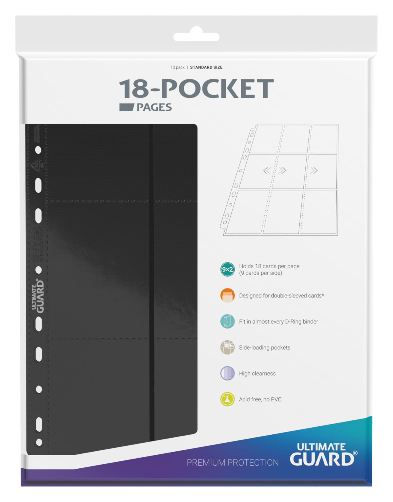 Ultimate Guard 18-Pocket Pages Side-Loading (10 stk)