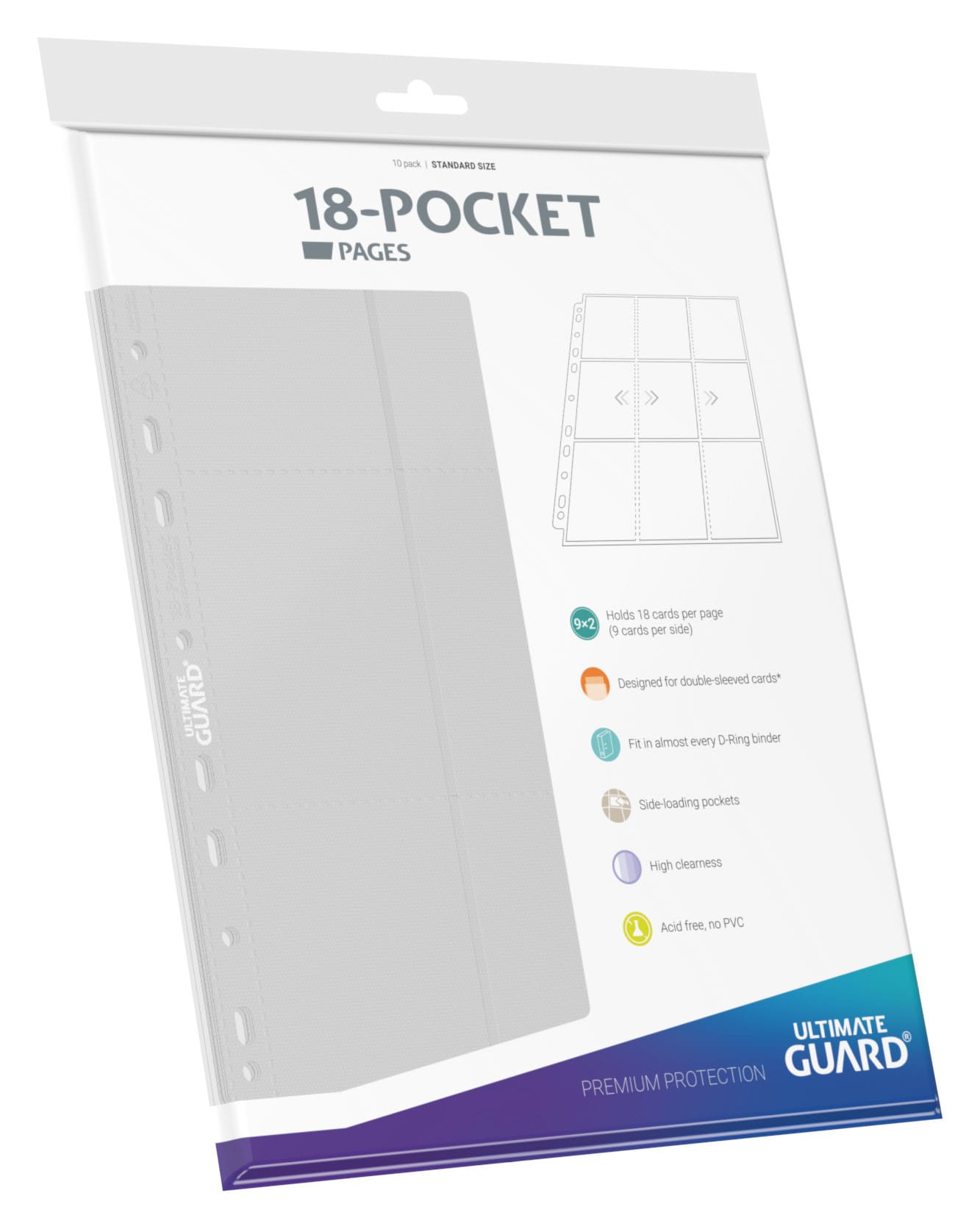 Ultimate Guard 18-Pocket Pages Side-Loading (10 stk)