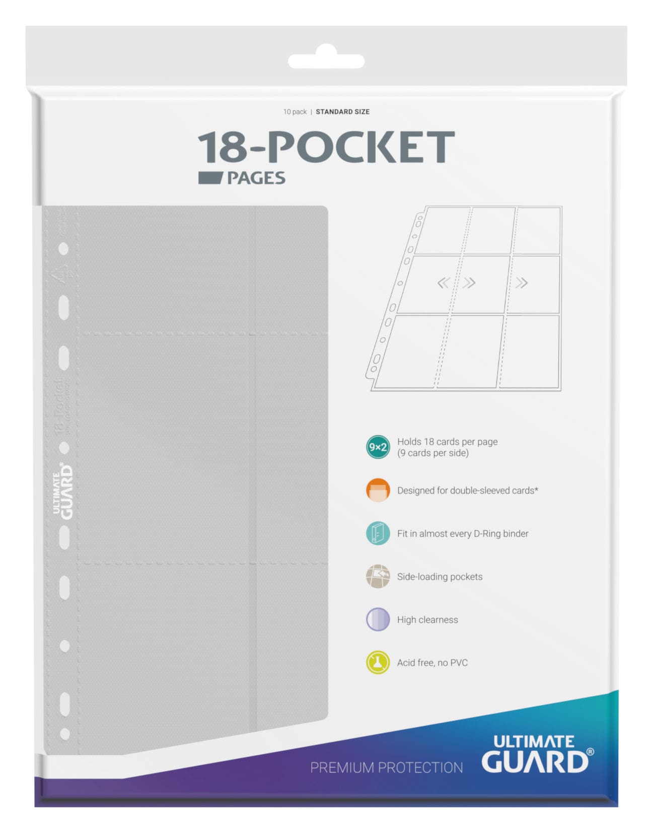 Ultimate Guard 18-Pocket Pages Side-Loading (10 stk)