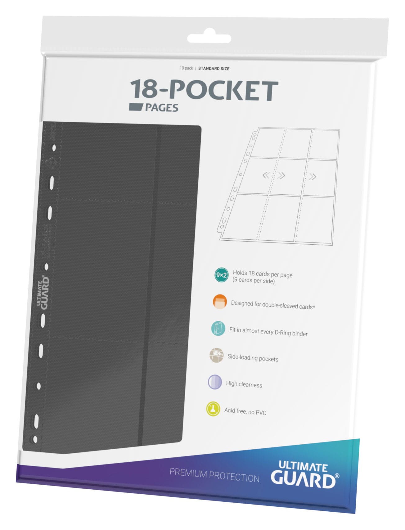 Ultimate Guard 18-Pocket Pages Side-Loading (10 stk)