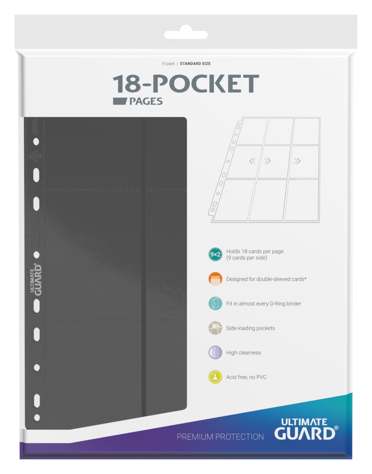 Ultimate Guard 18-Pocket Pages Side-Loading (10 stk)