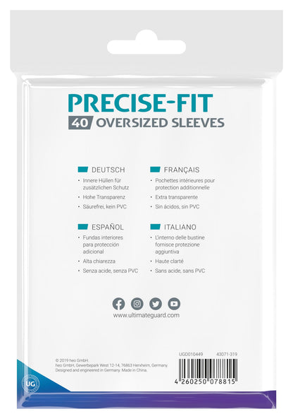 Ultimate Guard Precise-Fit Oversized Sleeves (40)