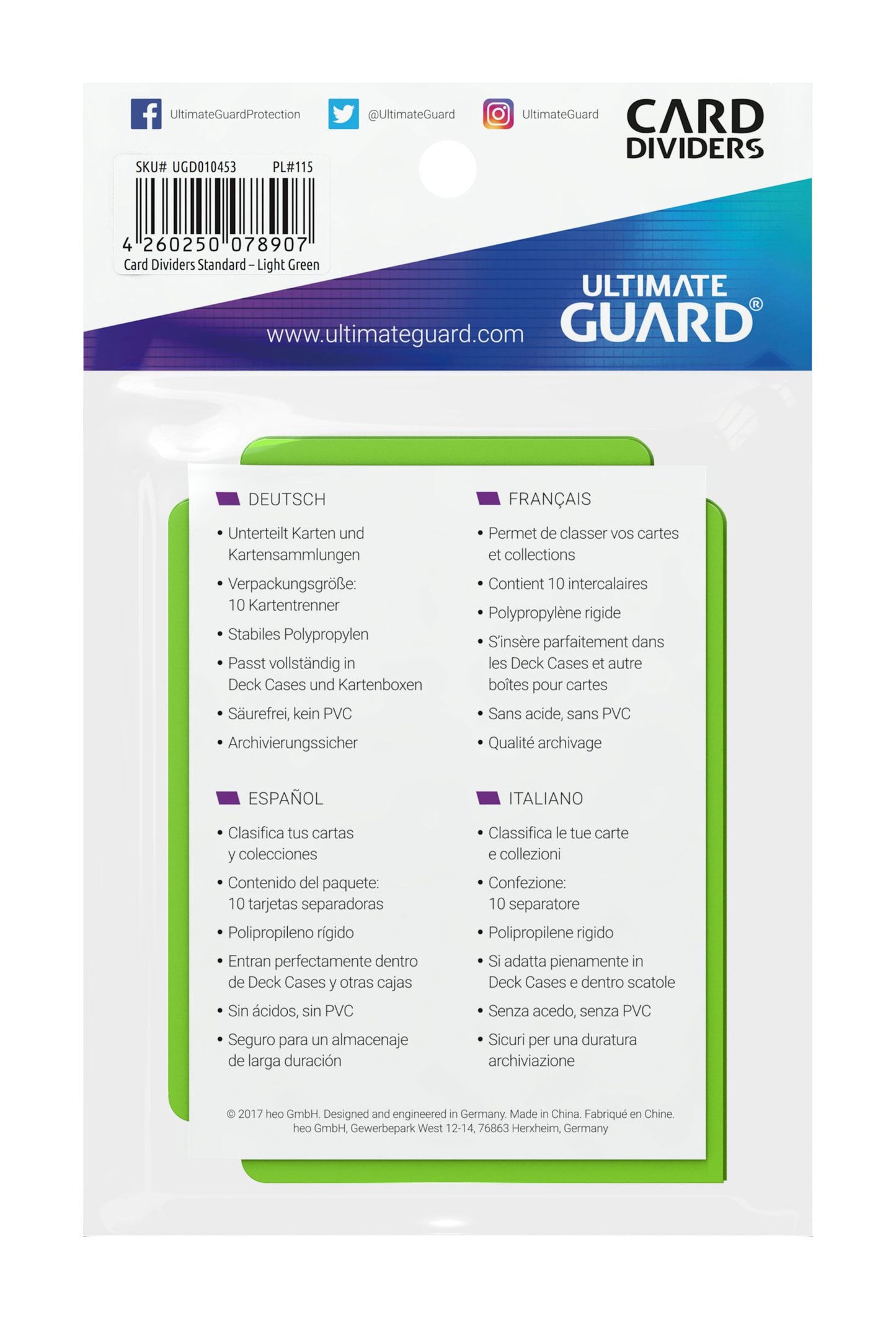Ultimate Guard Card Dividers (10 stk)