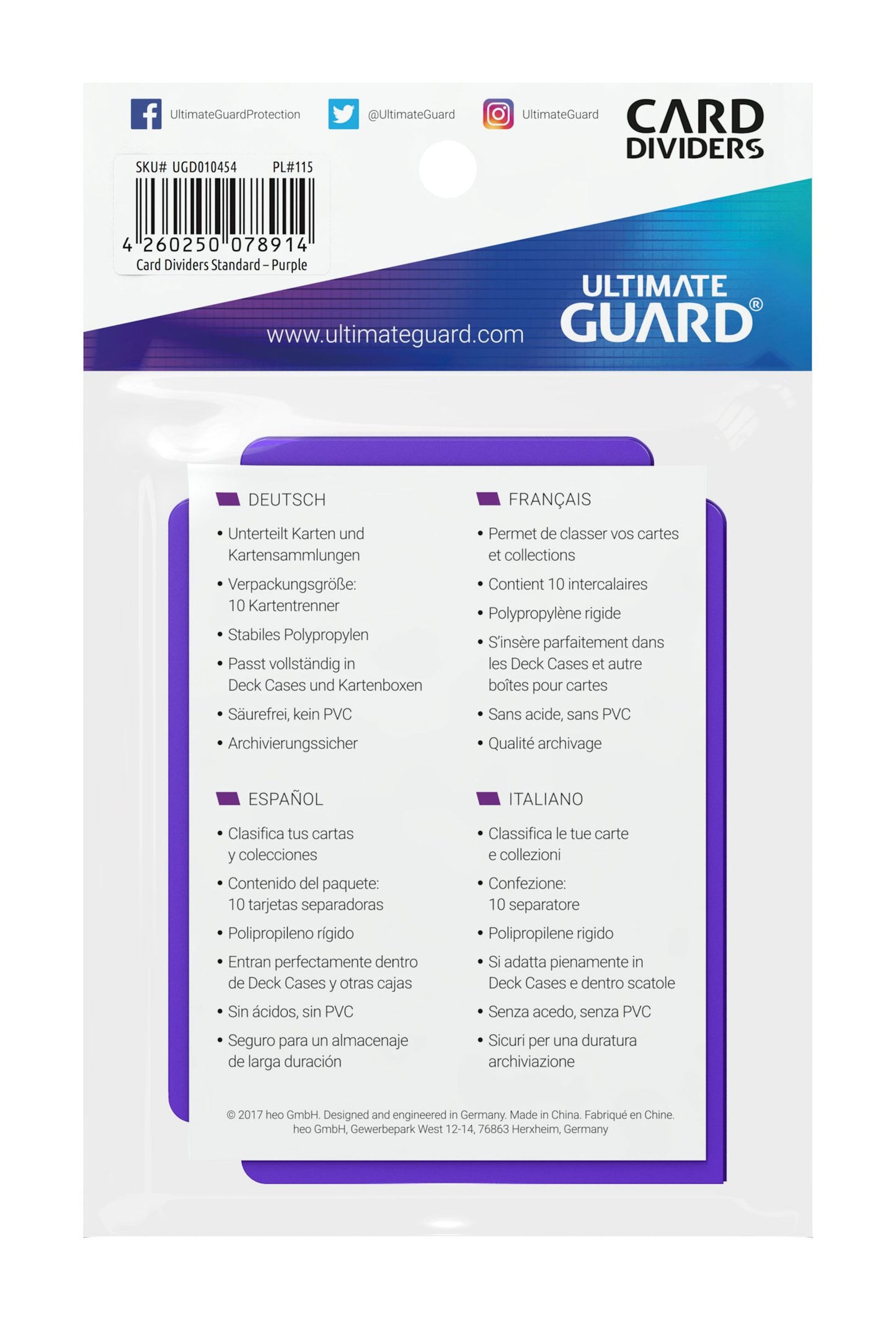 Ultimate Guard Card Dividers (10 stk)