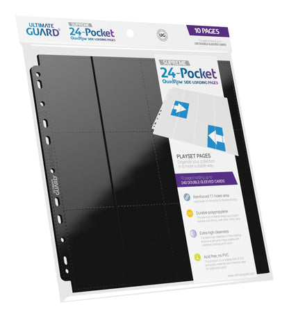 Ultimate Guard 24-Pocket QuadRow Pages Side-Loading for Album (10 stk)