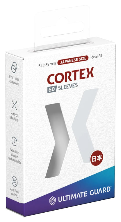 Forpakning med 60 klar sleeves i japansk størrelse, forside