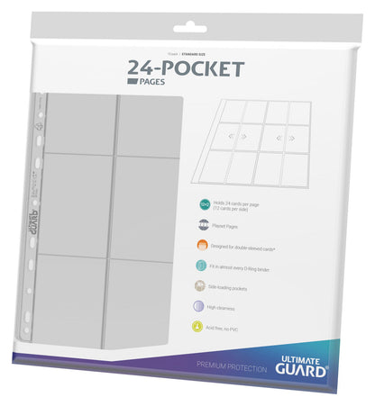 Ultimate Guard 24-Pocket QuadRow Pages Side-Loading for Album (10 stk)