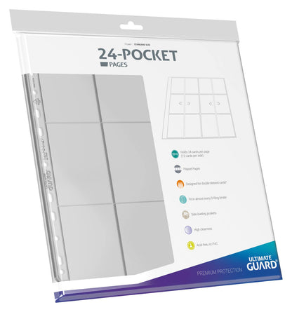 Ultimate Guard 24-Pocket QuadRow Pages Side-Loading for Album (10 stk)