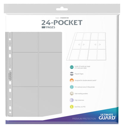 Ultimate Guard 24-Pocket QuadRow Pages Side-Loading for Album (10 stk)