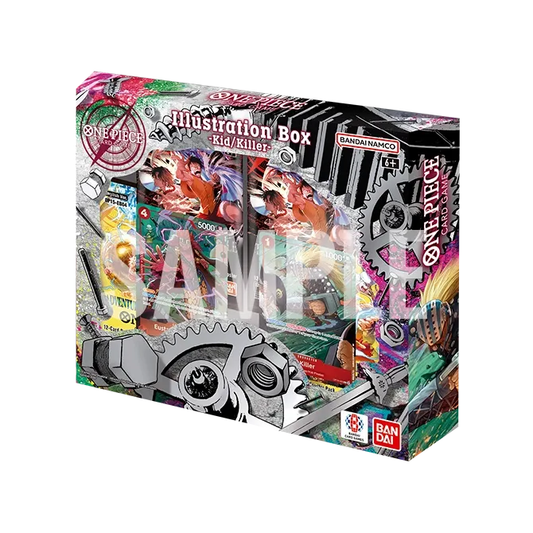 One Piece Illustration Box IB-08 – mørk eske med tannhjul og Killers hjelm i grafisk stil