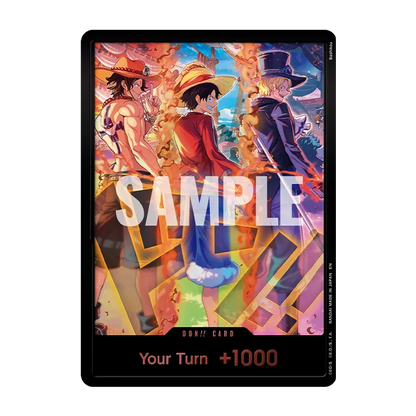 DON!!-kortet med de tre brødrene Ace, Luffy og Sabo