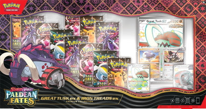 Paldean Fates Great Tusk ex & Iron Treads ex Premium Collection