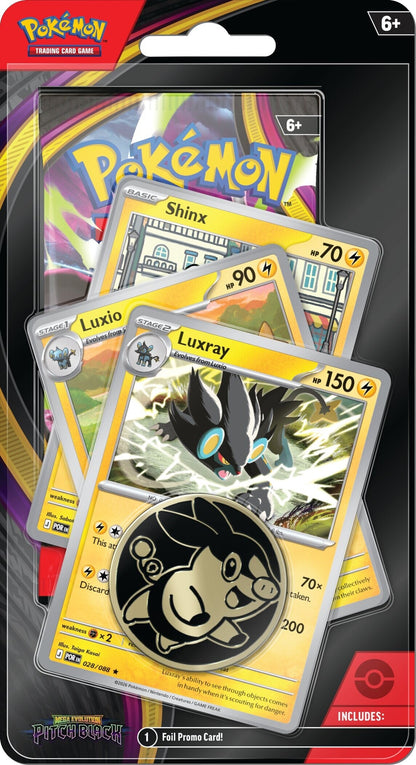 Pokemon Pitch Black Premium Checklane Blister Sett - utseende med Luxray-utviklingsrekke