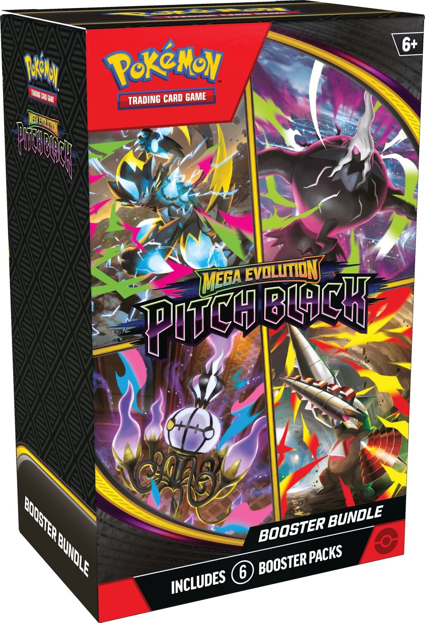 Pokemon Pitch Black Booster Bundle - sett skråstilt fra venstre side