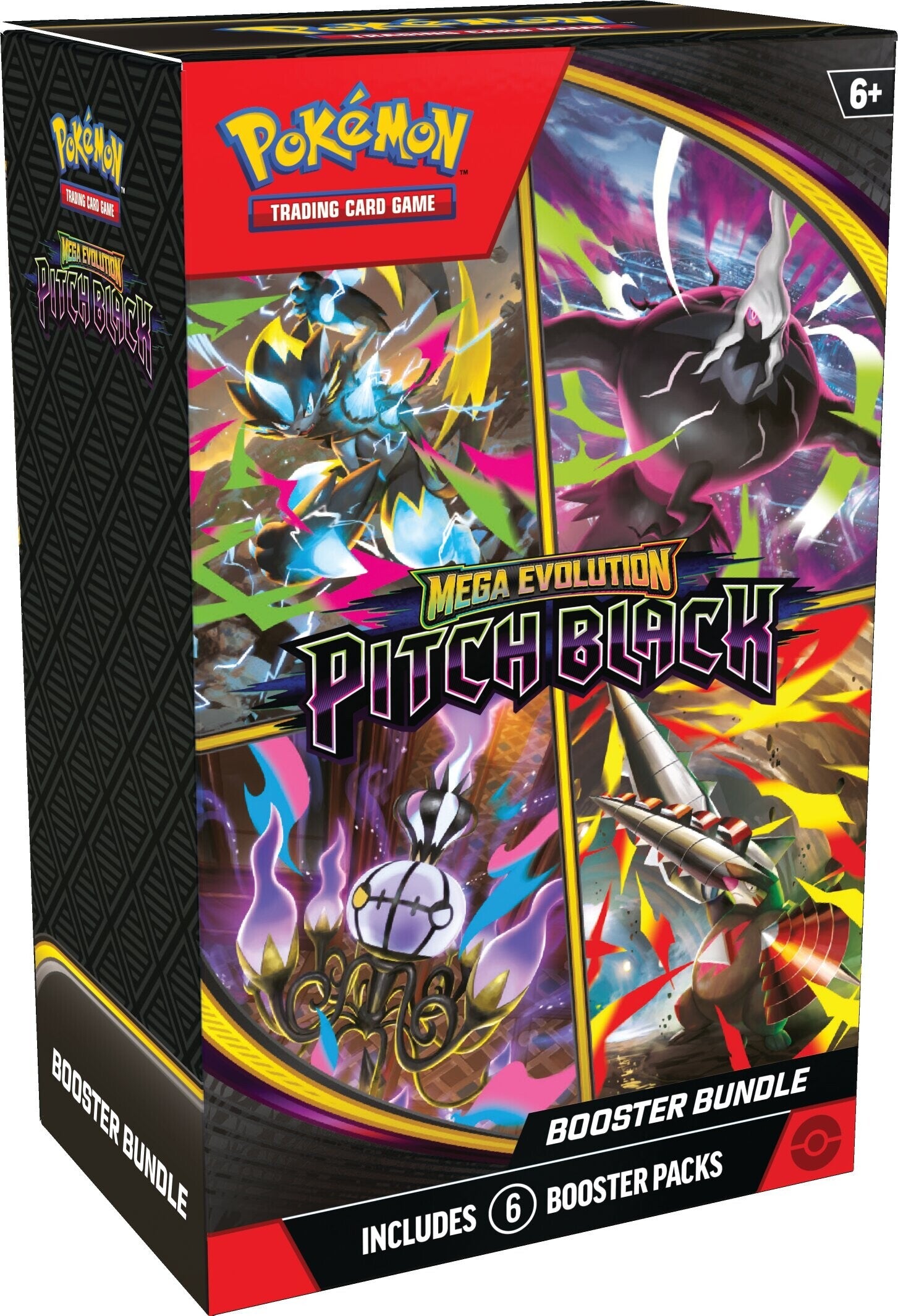 Pokemon Pitch Black Booster Bundle - sett skråstilt fra venstre side