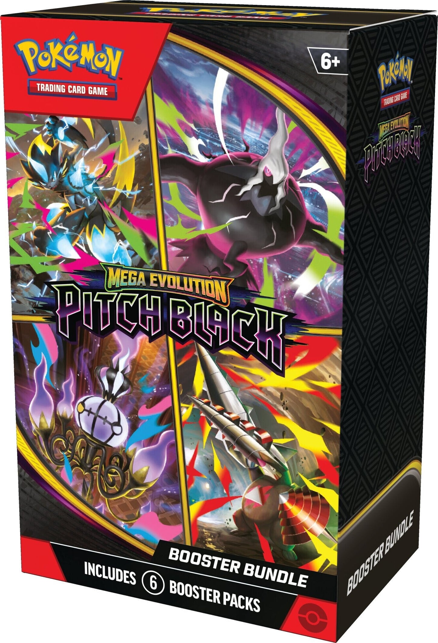 Pokemon Pitch Black Booster Bundle - sett skråstilt fra høyre side