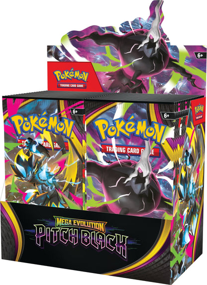 Pokemon Pitch Black Booster Box - sett skråstilt fra høyre side