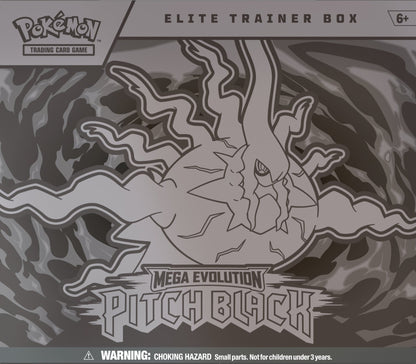 Pokemon Pitch Black Elite Trainer Box - forside sett rett forfra