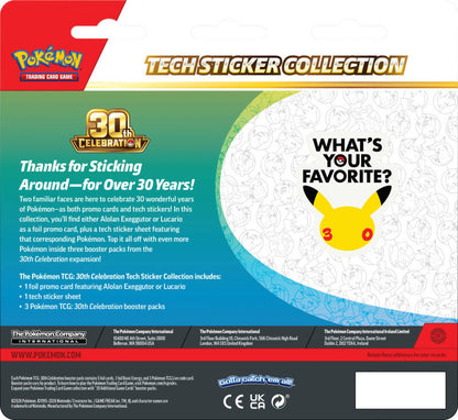 Pokemon 30th Celebration Tech Sticker Collection Alolan Exeggutor