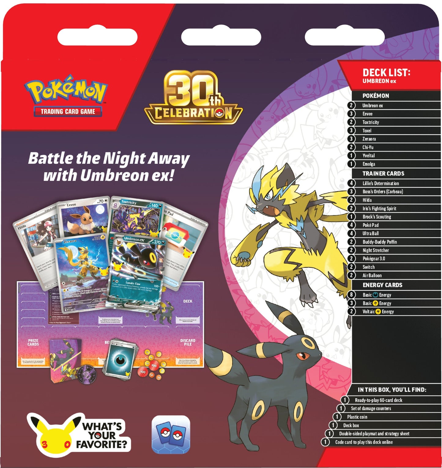 Pokemon 30th Celebration Umbreon ex Battle Deck
