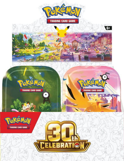Pokemon 30th Celebration Mini Tin Display