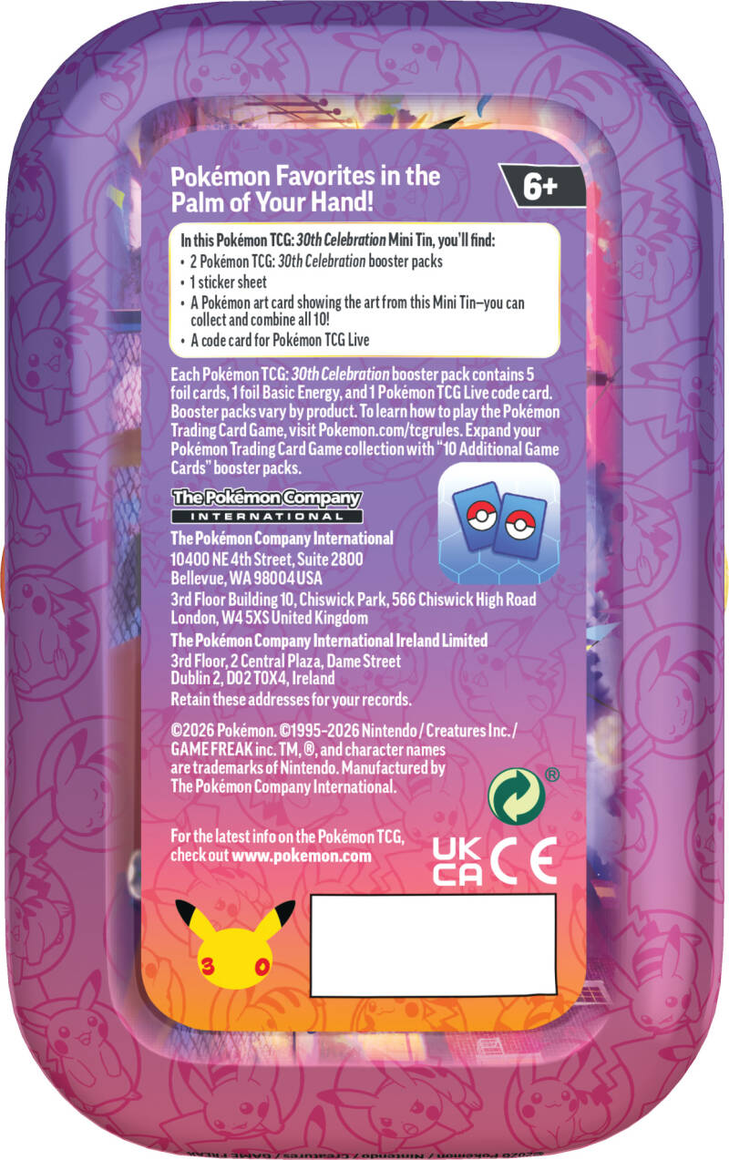 Pokemon 30th Celebration Mini Tin (1 stk)
