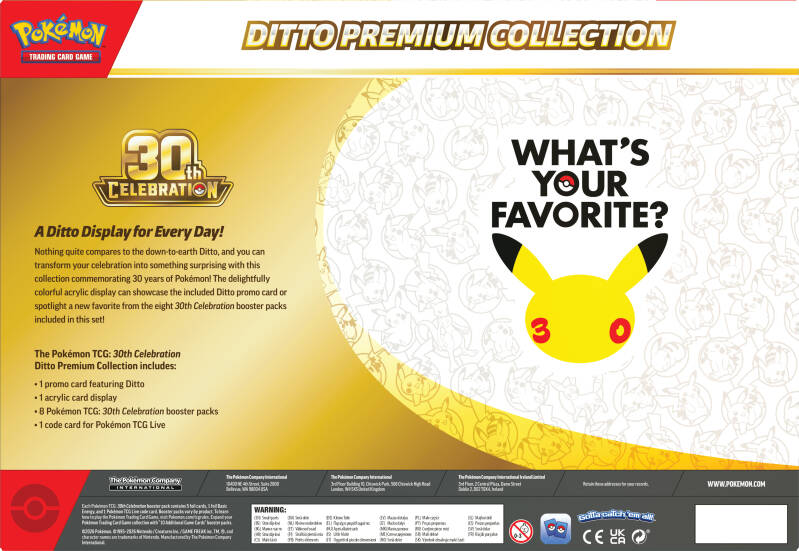 Pokemon 30th Celebration Ditto Premium Collection
