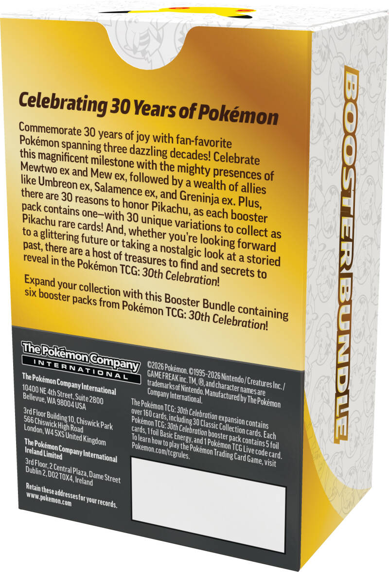 Pokemon 30th Celebration Booster Bundle