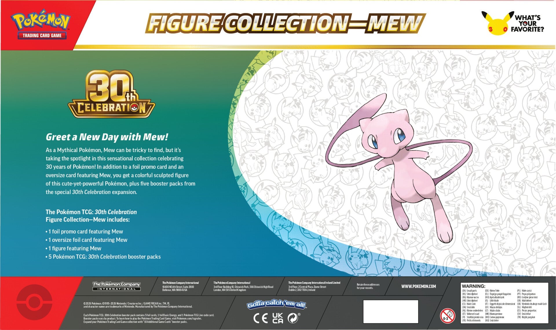 Pokemon 30th Celebration Mew Figure Collection