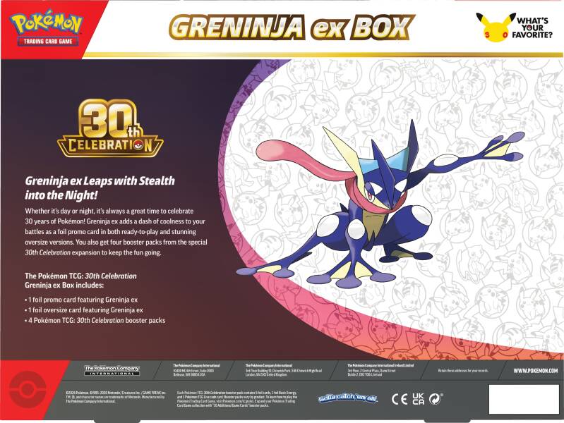 Pokemon 30th Celebration Greninja ex Box